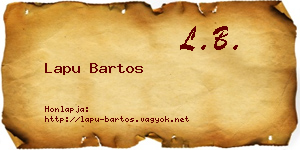 Lapu Bartos névjegykártya
